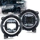 Vland Projector Led Halo Headlights Combo For Jeep Wrangler 2018-2025 Animation New. Price: $284.00.