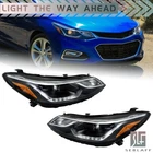 For Chevy Cruze 2016-2019 Halogen W/led Drl Black Projector Headlight Left+right New. Price: $187.37.