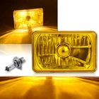 Single 4X6" Crystal Yellow Glass/metal Headlight H4 Halogen Bulb Headlamp New. Price: $28.45.