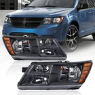 Black Trim Headlights Headlamps Assembly For 2009-2020 Dodge Journey Left+right New. Price: $73.88.