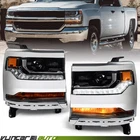 2P For 2016-2018 Chevy Silverado 1500 Chrome Hid/xenon Led Drl Headlights Rh New. Price: $152.99.
