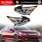 Headlight Replacement Fit For Honda Accord 2016 2017 Lh+rh Chrome Clear Halogen New. Price: $168.39.