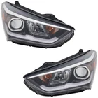 Driver And Passenger Headlights For Hyundai Santa Fe 2017-2018 Halogen W/ Bulb/s New. Price: $661.13.
