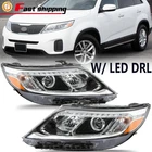 Left+right Headlights Heaflamp For 2014 2015 Kia Sorento Lx Halogen W/ Led Drl New. Price: $185.99.
