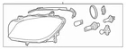 Genuine Mercedes-benz Composite Headlamp Right 166-820-53-59 New. Price: $696.20.