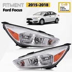 2015-2018 Ford Focus Halogen Headlights With Led Drl Chrome Left+ Right Pair New. Price: $189.99.