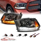 For Dodge Ram 2009-2018 Projector Plank Switchback Headlights Gun-metal Oe Style New. Price: $289.56.