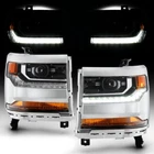 Chrome Led Drl Xenon Hid Projector Headlights For 16-18 Chevy Silverado 1500 New. Price: $429.99.