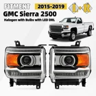 For 2015-2019 Gmc Sierra 2500 Hd 3500 Halogen Headlight W/led Drl Chrome Pair New. Price: $270.99.