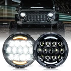 105W Led Wrangler Headlights, 7 Inch Round Headlamp Replacement With Hi/lo Beam, New. Price: $139.99.