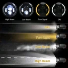 7'' Round Cree Led Headlights Halo Angle Eyes For Jeep Lamps 2PCS Rh Lh New. Price: $49.99.