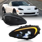 For C6 Corvette 2005-2013 Front Lamps Assembly Smoked Led Headlights Turn Singal New. Price: $749.00.