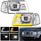 Chrome Projecter Headlights W/led Drl Sequential 2001-2011 Ford Ranger New. Price: $260.99.
