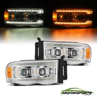 Alpharex Fit 02-05 Dodge Ram 1500/2500 Pro-series Projector Headlights Chrome New. Price: $425.00.