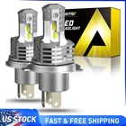 Auxito H4 9003 Headlights Led Bulbs Conversion Kits Super Bright 6500K White 50W New. Price: $36.09.
