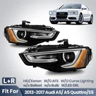 For 2013-2017 Audi A5 S5 Hid Headlight W/o Curve Lighting W/led Drl Left+right New. Price: $427.98.