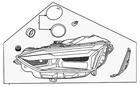 Genuine Audi Composite Headlamp 8W6-941-011-B New. Price: $1444.72.