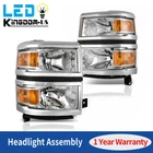 For 2014-2015 Chevy Silverado 1500 Headlights Left+right Chrome Headlamps New. Price: $135.59.