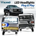 Vland Full Led Headlights W/dynamic Animation For 2016-2018 Chevy Silverado 1500 New. Price: $522.49.
