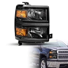 For 2014-2015 Chevy Silverado 1500 Black Headlight Headlamp Passenger Right Side New. Price: $58.79.