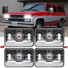 4PCS 4X6'' Led Headlights Hi/lo For Chevrolet R1500 R2500 Suburban 1989-1991 New. Price: $104.99.