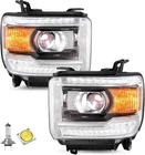 Headlights Left + Right Pair Chrome Projector W/led Drl For Gmc Sierra Dot New. Price: $276.45.