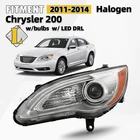 Halogen Headlight For 2011-2014 Chrysler 200 W/ Led Drl Bulb Driver Left Side New. Price: $109.99.