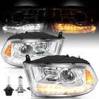 Pair Chrome Projector Headlight W/ Switchback Led Signal For 2009-2018 Ram 1500 New. Price: $180.99.