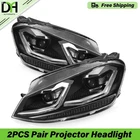 Black Pair Led Projector Headlights W/ Drl For Volkswagen Golf Gti 2015-2017 New. Price: $315.99.