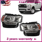 For 2019-2024 Ram 2500 3500 Halogen Chrome Headlights Headlamps Left+right Pair New. Price: $237.19.