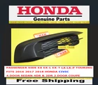 2018 Honda Civic Oem Front Bumper Foglight Cover Grille Right Passenger Side New. Price: $39.45.