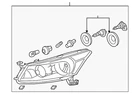 Genuine Honda Headlight Assembly 33150-TP6-A01 New. Price: $530.63.