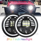 Pair 7" Round Led Headlights Halo Eyes For Jeep Wrangler Jk Tj Lj Cj 97-18 New. Price: $53.80.