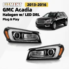 For 2013-2016 Gmc Acadia 2017 Limited Halogen Headlight W/led Drl Projector Pair New. Price: $210.00.