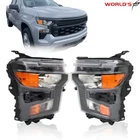 For 2022-2024 Chevy Silverado 1500 Halogen Headlight Clear Lens Left+right Black New. Price: $155.53.