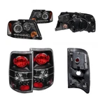 Anzo Pair Black Headlight Halo & 2 Blk Led-style Tail Lights Kit For F-150 New. Price: $454.45.