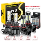 9008+9145+3157 Combo Led Headlight Hi/lo Beam +fog +turn Signal Kit Bulbs New. Price: $43.99.