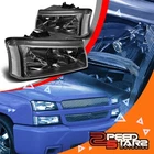 For 03-07 Silverado/avalanche Black Housing Headlight Clear Corner Turn Signal New. Price: $59.10.