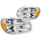 Fit 1995-2001 Ford Explorer Pair Chrome Housing Amber Corner Headlight/lamp Set New. Price: $92.55.