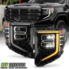 For 2022 2023 2024 Gmc Sierra 1500 Chrome Bezel Full Led Headlights Headlamps New. Price: $389.99.