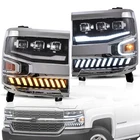 Vland Full Led Headlights For 2016 2017 2018 Chevrolet Silverado 1500 Sequential New. Price: $377.99.