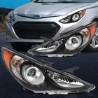 For Hyundai Sonata 2011-2014 Black Housing Headlights Assembly Pair Headlamps New. Price: $92.99.