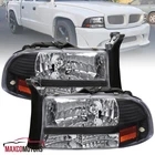 Black Headlights Fits 1997-2004 Dodge Dakota 98-03 Durango Lamps Left+right New. Price: $79.49.