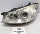 07-09 Oem Mercedes W221 S63 Amg Front Left Driver Headlight Lamp Bi Xenon Used. Price: $225.02.