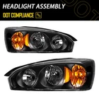 Headlights Assembly New For 2004 2005 2006 2007 2008 Chevy Malibu Black Housing. Price: $81.49.