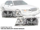 Fits Head Light 1998 - 2002 Mercury Grand Marquis Driver Passenger Side Pair New. Price: $73.05.
