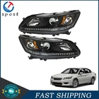 Headlights Pair Projector For Honda Accord 2013-2015 Clear W/o Led Drl Halogen New. Price: $87.75.