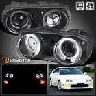 Black Fits 1994-1997 Acura Integra Led Halo Projector Headlights Lamp Left+right New. Price: $122.38.