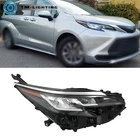 Passenger For Toyota Sienna 2021-2022 Headlight Headlamp Led Black W/o Drl Clear New. Price: $216.28.