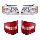 Brock Headlights With Chrome Bezel & Flareside Tail 4 Pc Set For F-150 New. Price: $185.00.